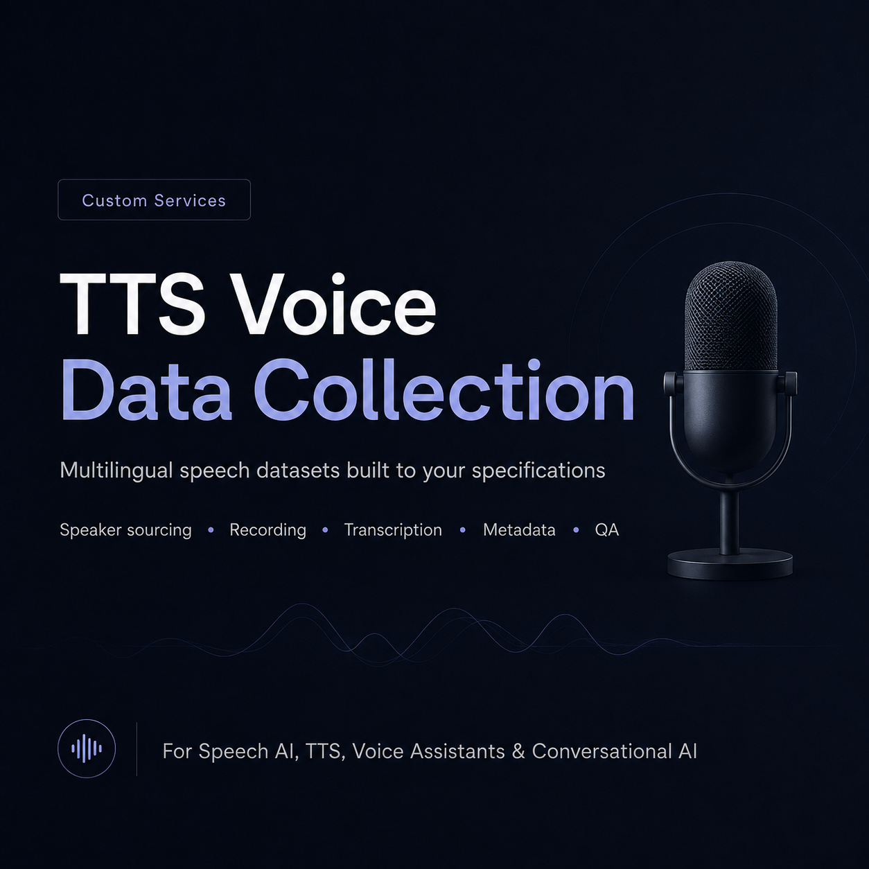 Custom TTS Voice Data Collection & Multilingual Speech Dataset Production cover